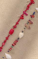 Hanalei Body Chain Red/Gold