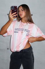 Let's Just Leave Oversized Jersey Pink/Cream