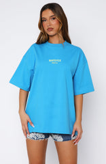 Sweet Lemonade Oversized Tee Blue