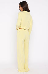 Pillow Talk Long Sleeve Pyjama Set Lemon