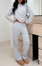 Slow Life Pyjama Pants Grey Marle