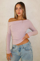Swapping Digits Long Sleeve Top Soft Berry