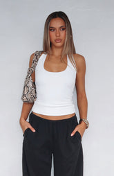 The Fast Life Halter Top White