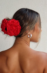 Zephyr Hair Clip Deep Red