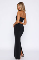 Probably True Strapless Maxi Dress Black