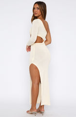Dusk To Dawn Knit Maxi Dress Cream