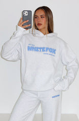 Give It A Try Oversized Hoodie Grey Marle