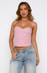 Tell Me All About It Top Pink