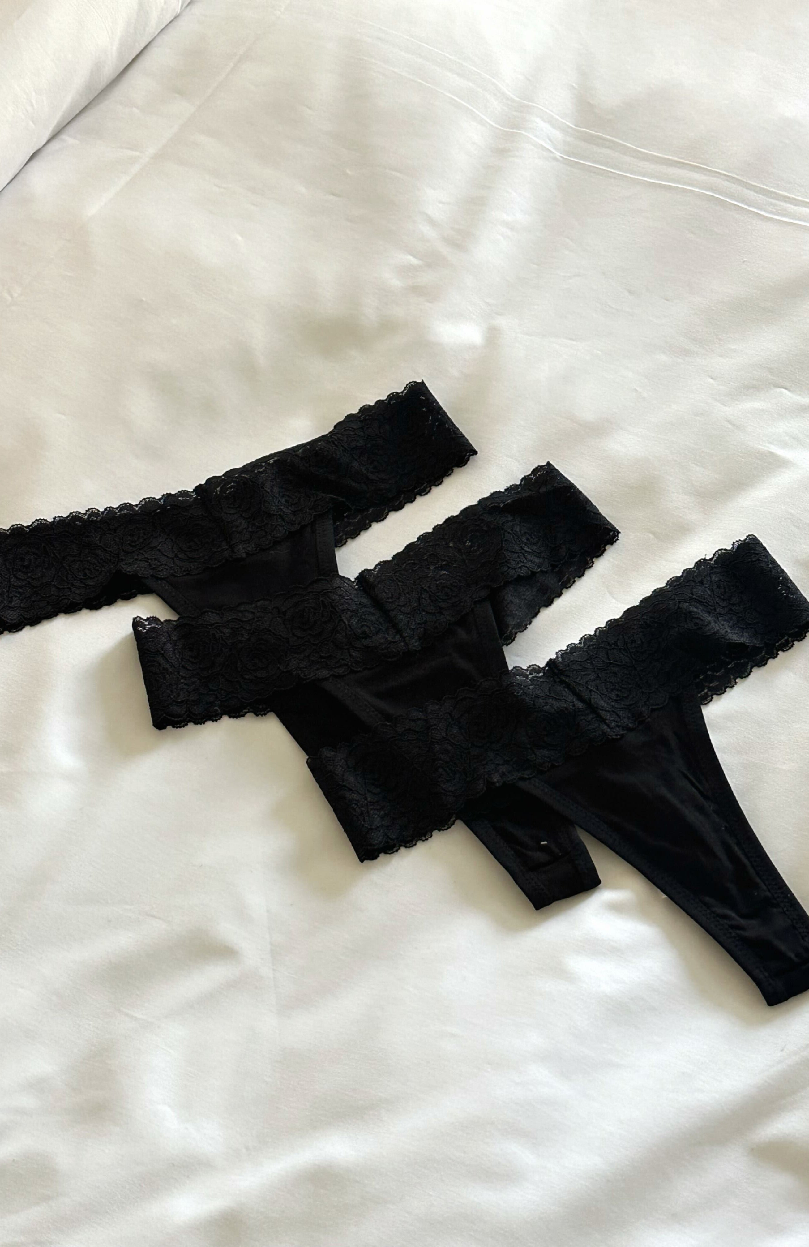 To Hold You 3-Pack Underwear Set Black