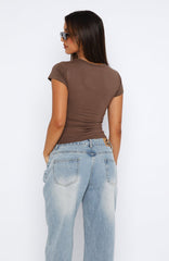 Too Blessed Tee Mocha