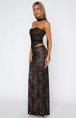 Forever After Lace Maxi Skirt Black