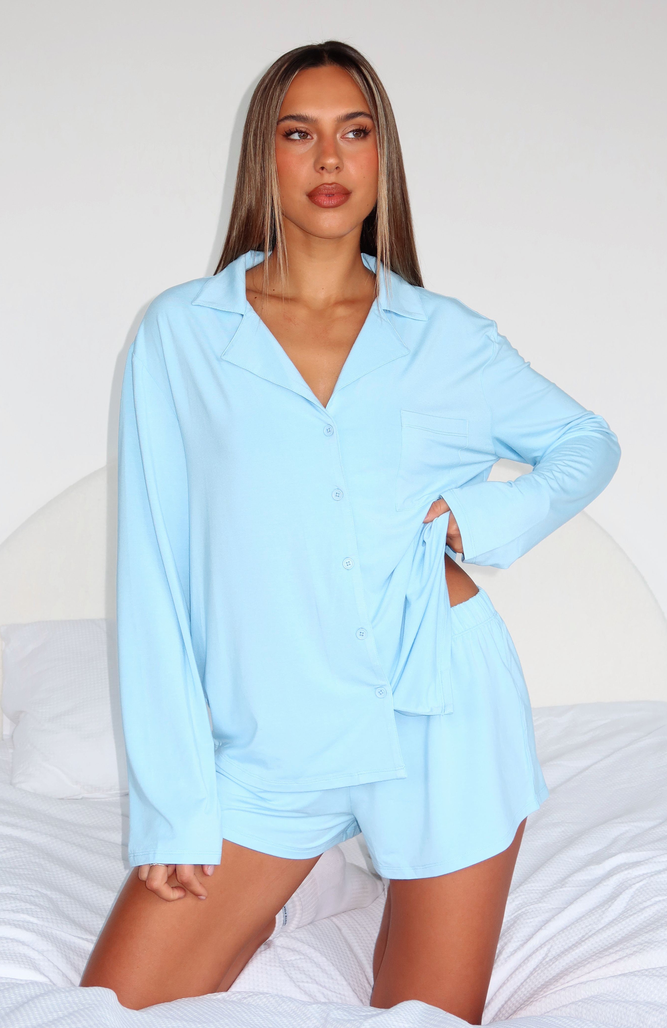 Dreamscape Long Sleeve Pyjama Set Baby Blue