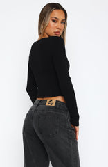 In Pursuit Long Sleeve Corset Black