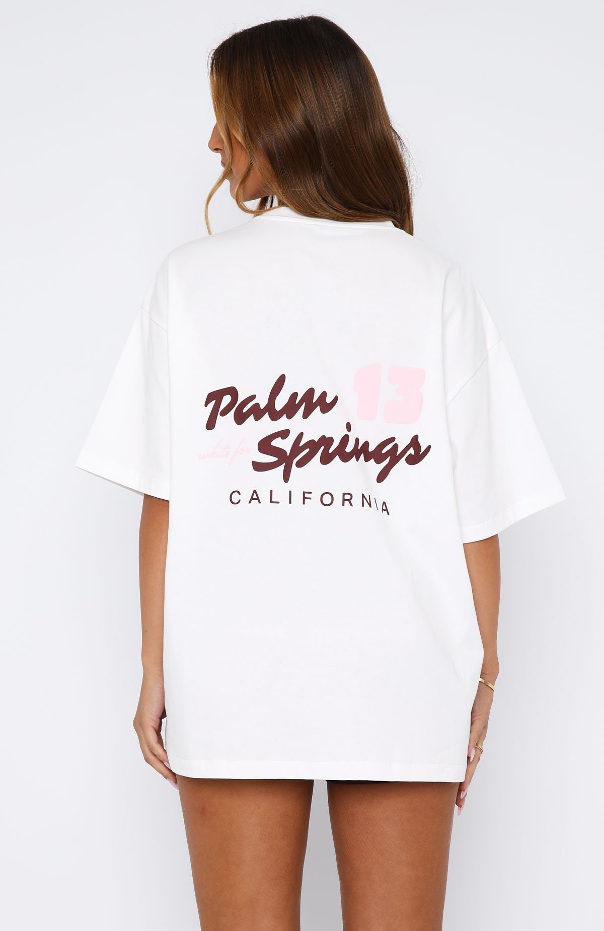 Palm Springs Edition Oversized Tee White