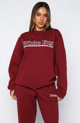 No Hesitation Oversized Sweater Burgundy