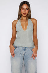 Midnight Memories Halter Top Mint