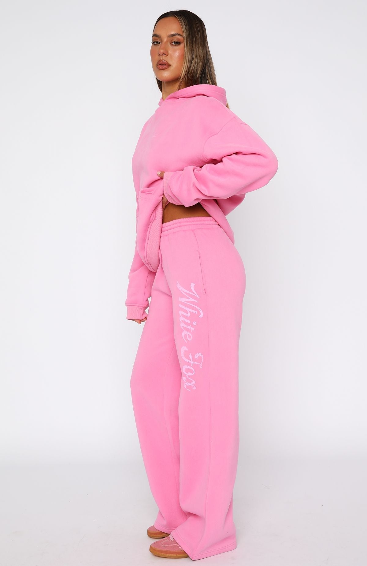 The Good Life Wide Leg Sweatpants Pink