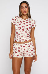 Dreamy Pyjama Top Bow Bliss