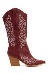 Alice Cowboy Boots Burgundy