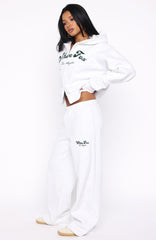 Through Thick And Thin Wide Leg Sweatpants Grey Marle