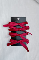 Cherry On Top Bow Hair Clips 4Pk Cherry