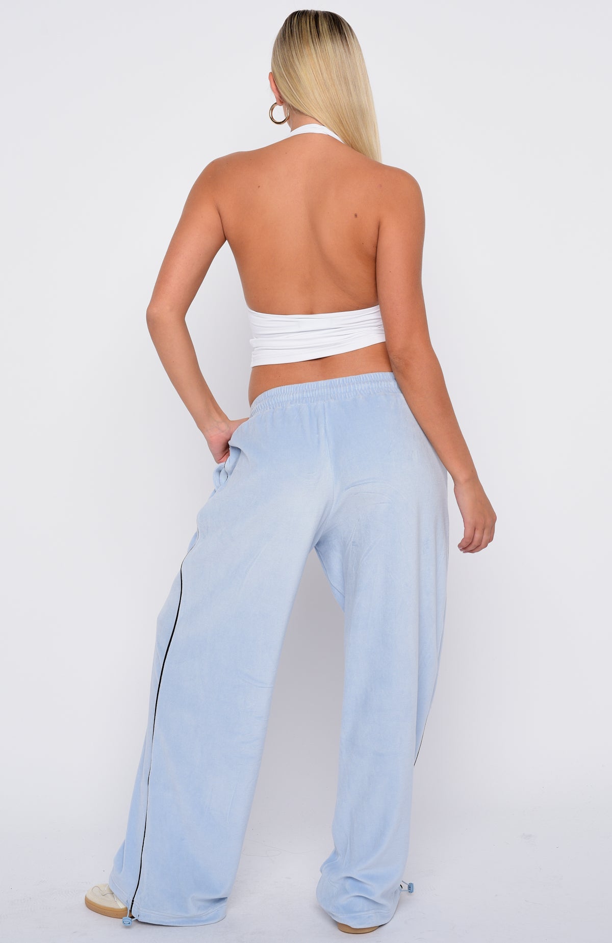 Soul Fire Velour Pants Baby Blue