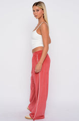 Soul Fire Velour Pants Red