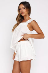 Sleepy Girl Pyjama Shorts White