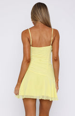 I Picked You Mini Dress Lemon