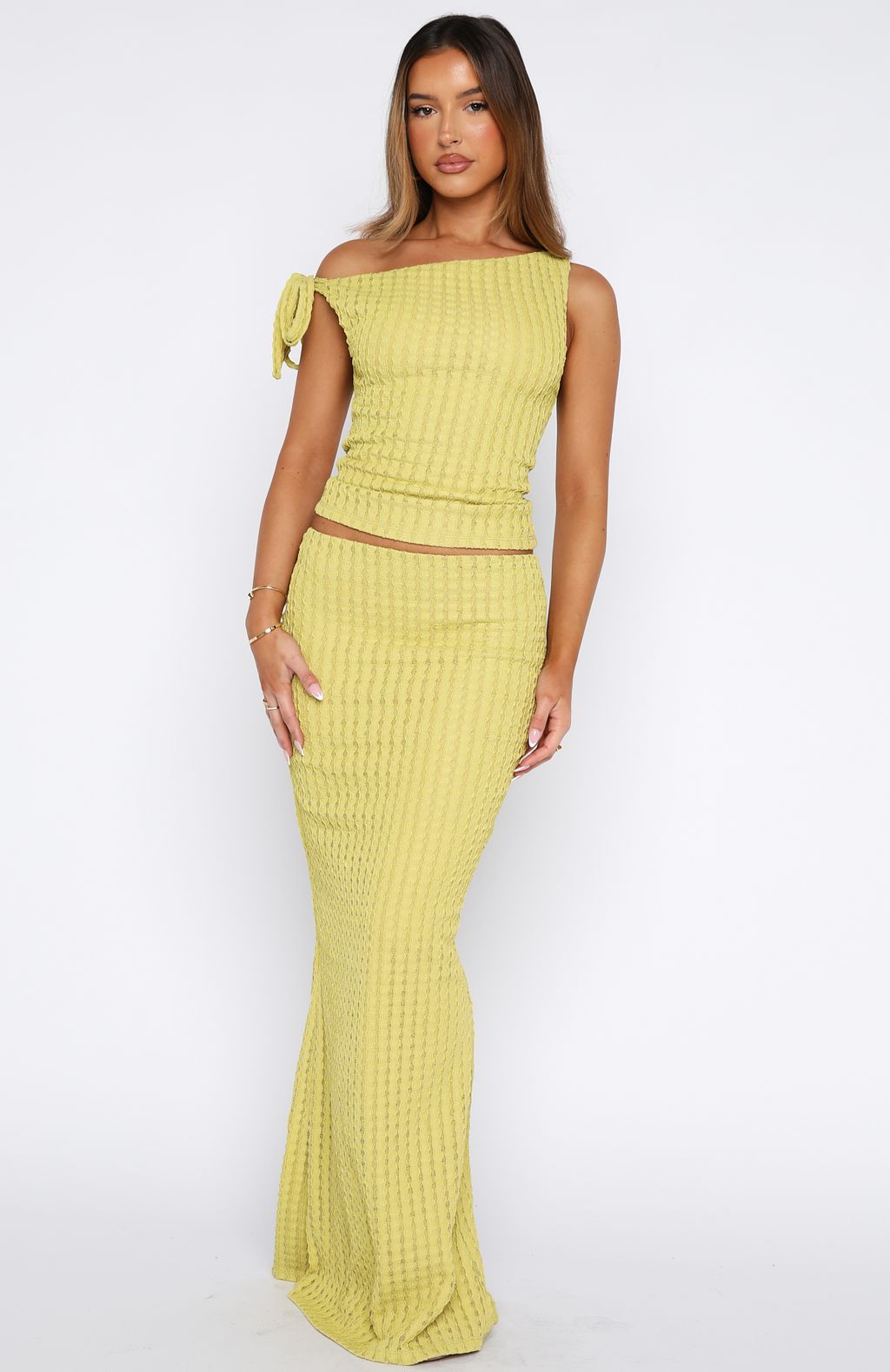 Top To Bottom Maxi Skirt Limeade