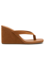 Grace Wedge Caramel Faux Suede