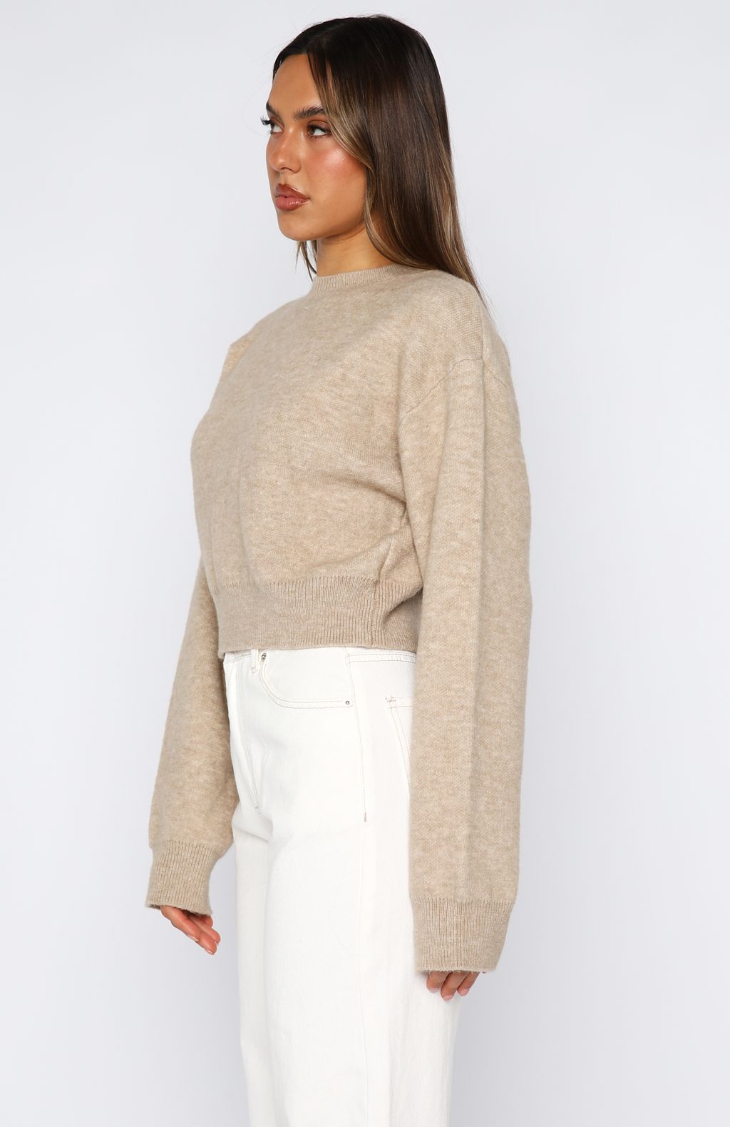 Can't Help Falling Knit Sweater Beige