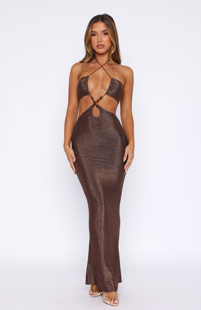 Making It Happen Maxi Dress Bronze