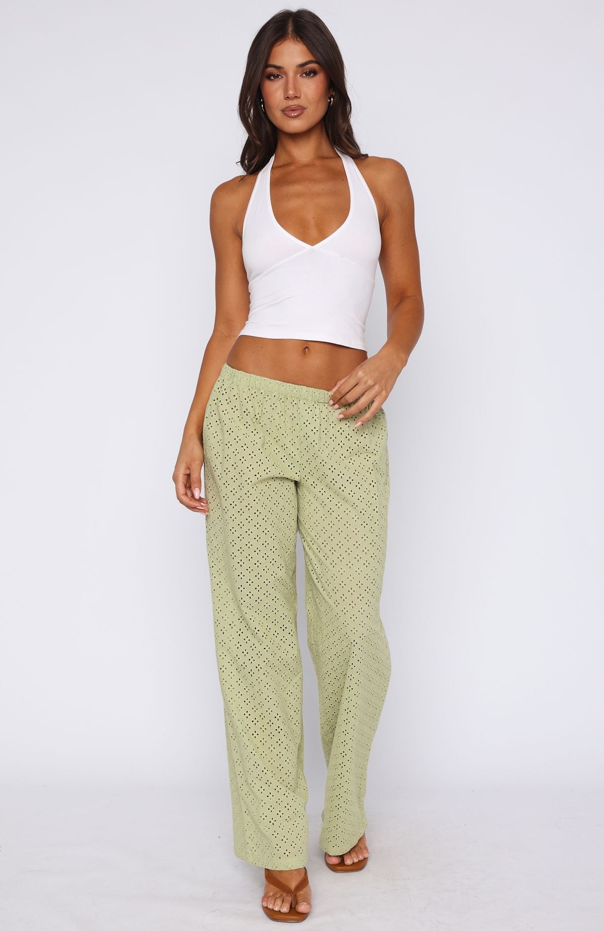 Lost For A While Pants Olive