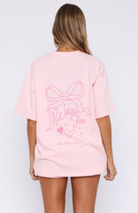 Love You Forever Oversized Tee Pink