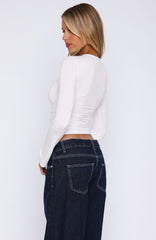 Letters To You Long Sleeve Top White