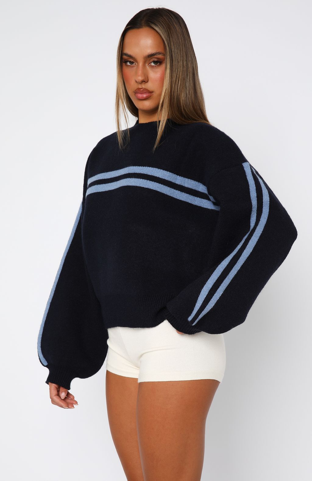 Bring Me Back Knit Sweater Navy