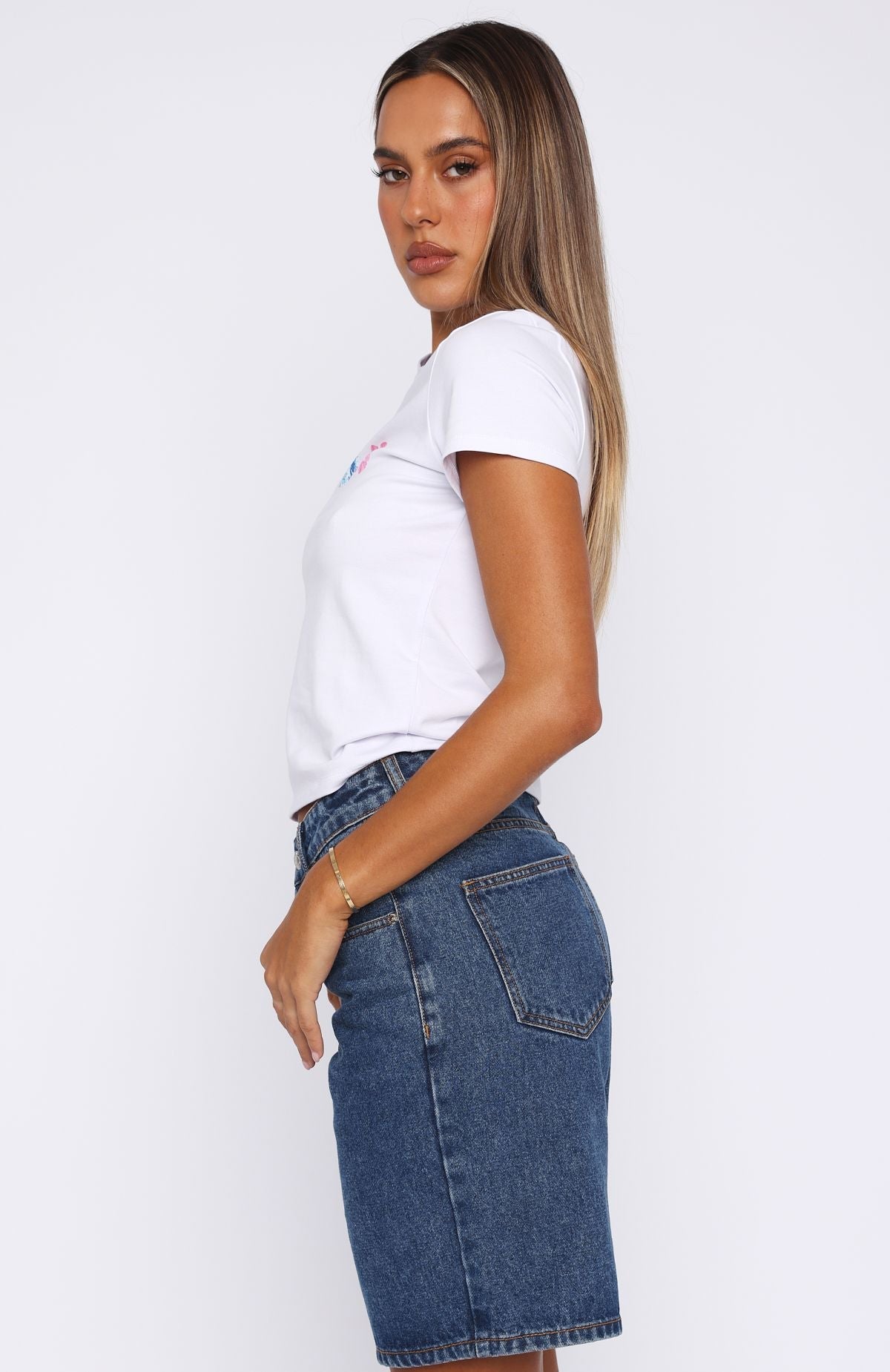 Sea Shells Relaxed Baby Tee White