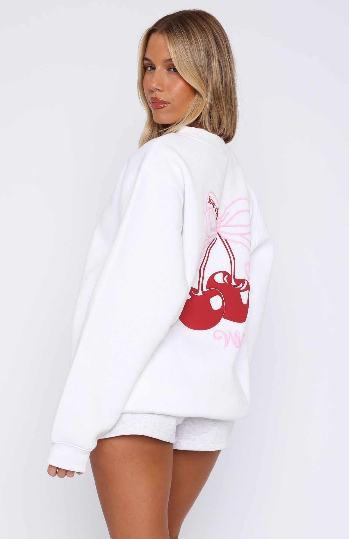 Fell So Hard Oversized Sweater White