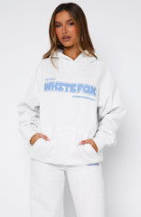 Give It A Try Oversized Hoodie Grey Marle