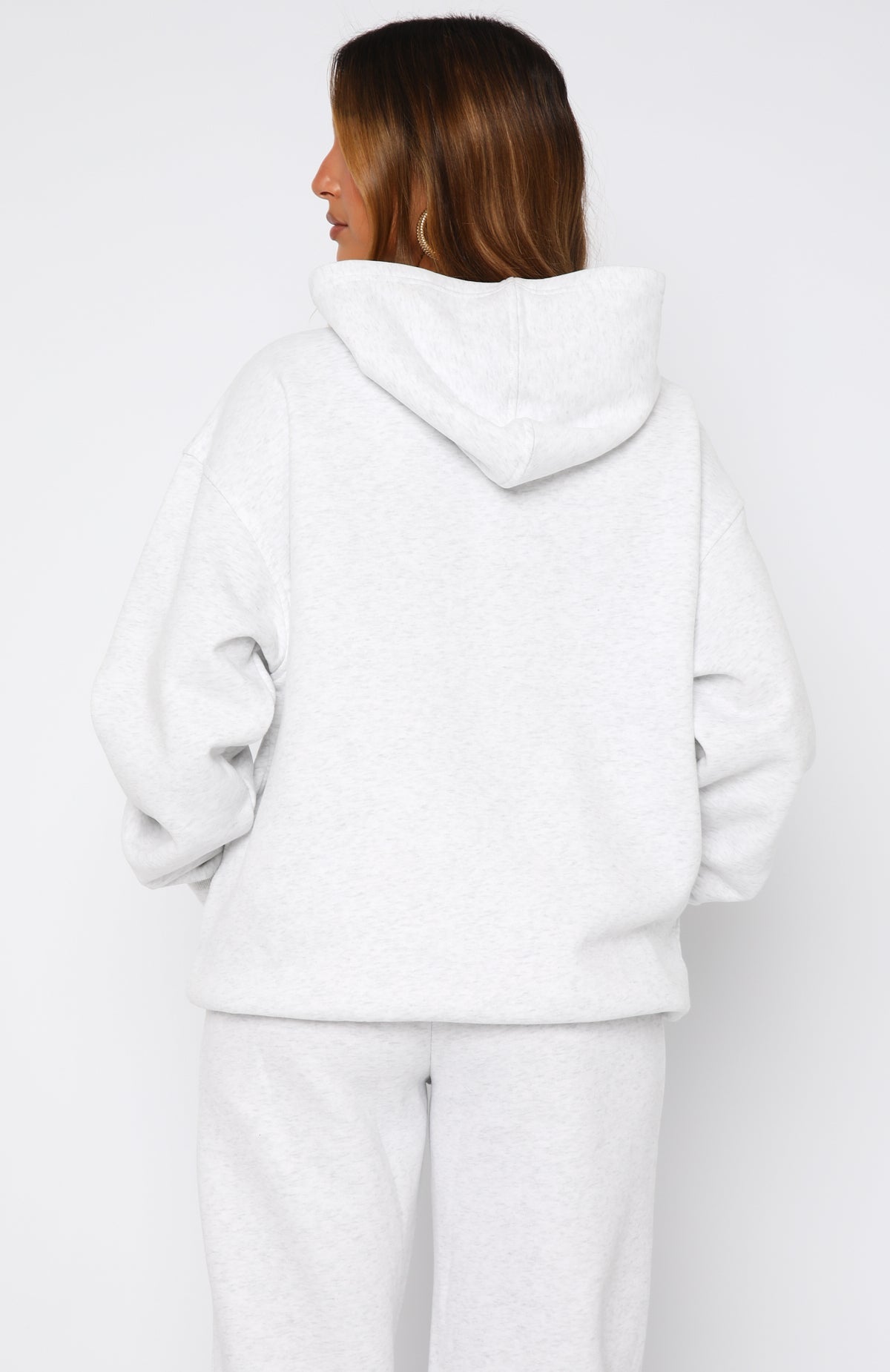 Give It A Try Oversized Hoodie Grey Marle