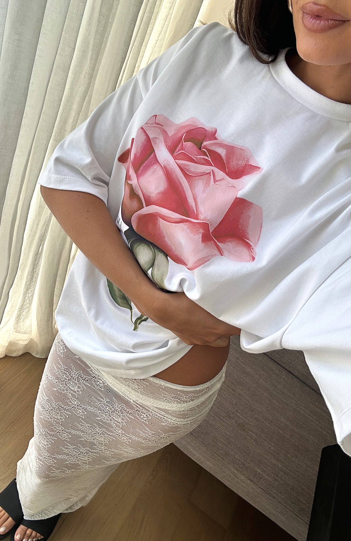 Under My Spell Lace Maxi Skirt White