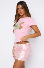 Riomaggiore Dreams Relaxed Baby Tee Pink