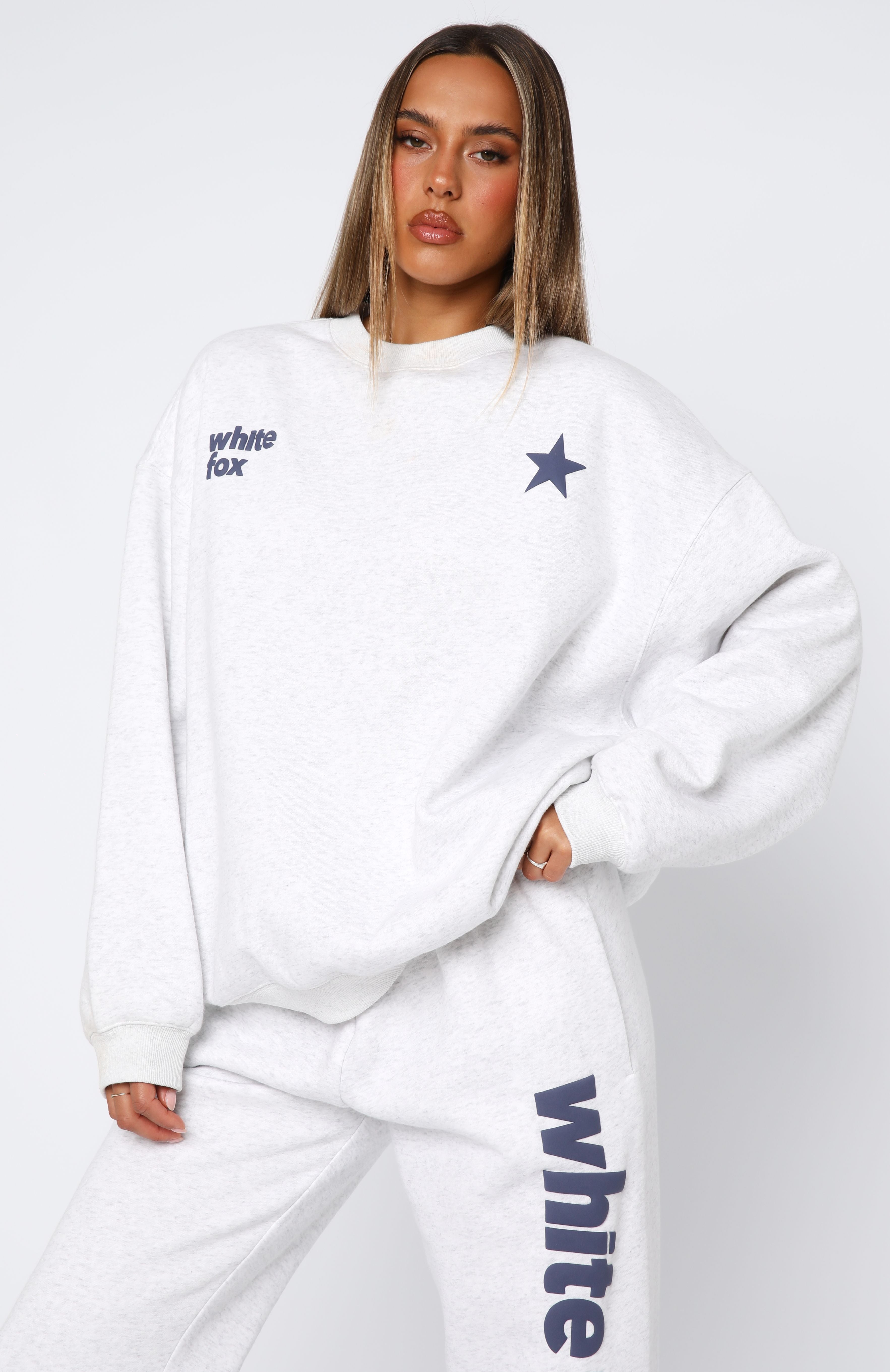 From The Archives Freya Oversized Sweater Grey Marle