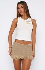 Honey Please Rib Tank White/Yellow