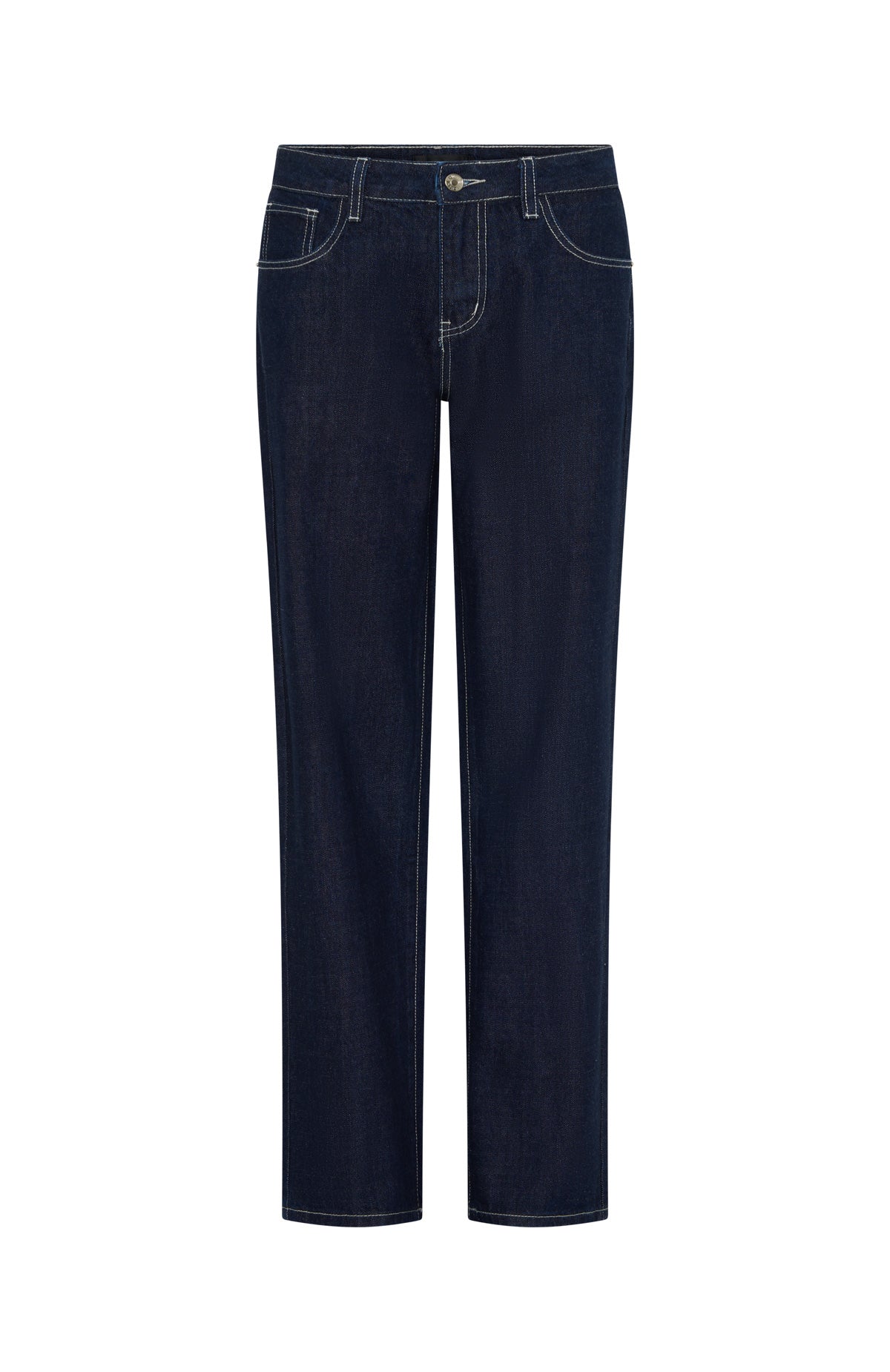 Zara Mid Rise Straight Leg Jeans Dark Navy