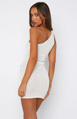 Own Best Friend Sequin Knit Mini Dress White