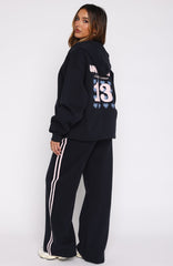 Lucky Thirteen Charise Wide Leg Sweatpants Navy