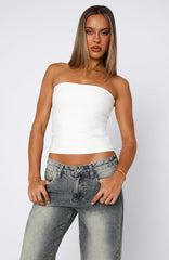 Thought I Was Dreaming Bandage Top White