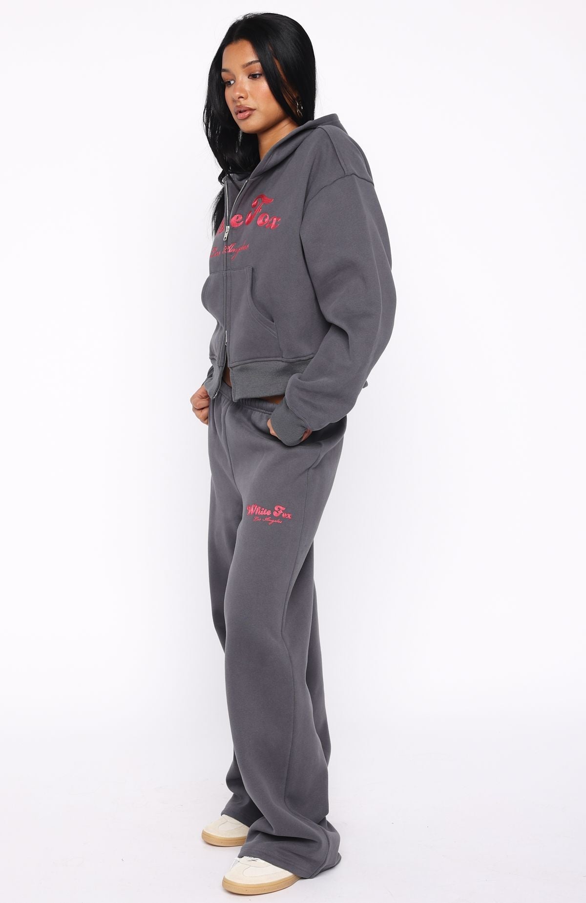 Through Thick And Thin Wide Leg Sweatpants Volcanic